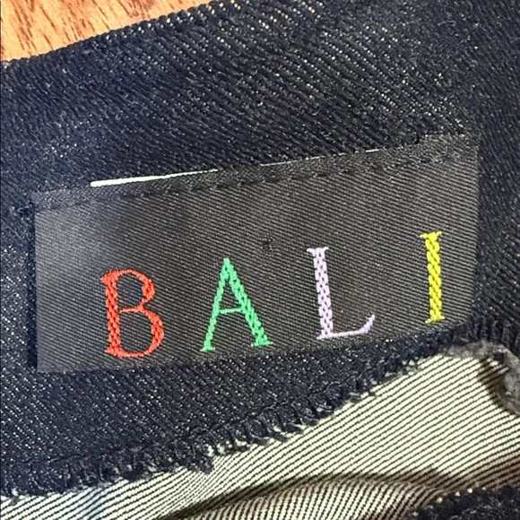 Bali Dark Blue Stretch Denim Sleeveless Shift Dress - Size L - Picture 3 of 9